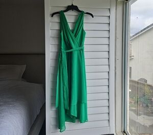 DKNY Asymmetrical Green Dress
